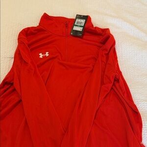 Under Armour Orange Lightweight Pullover 1/4 Zip